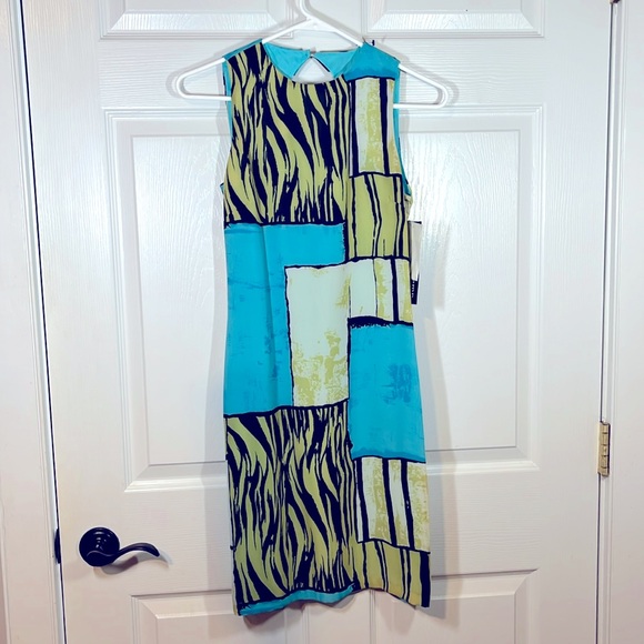 NWT Russell Kemp Petite New York Women’s 2P Sleeveless DRESS Keyhole Designer - Picture 1 of 15
